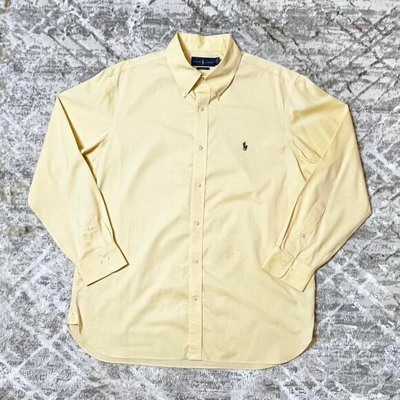 Ralph Lauren Other - Ralph Lauren Easy Care Yellow Button-Down Shirt Men’s 17.5 34/35